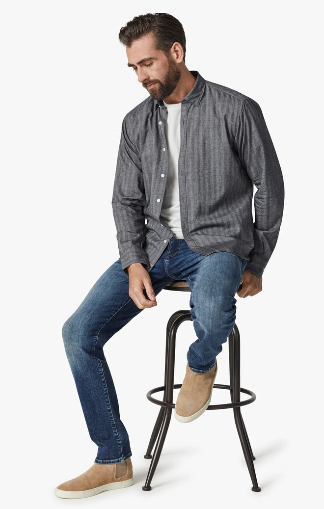 34 HERITAGE COOL FOGGY INDIGO ORGANIC