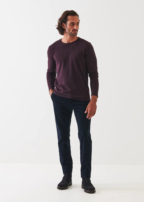 PATRICK ASSARAF PIMA COTTON STRETCH LONG SLEEVE T-SHIRT 99A08CL