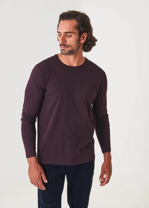PATRICK ASSARAF PIMA COTTON STRETCH LONG SLEEVE T-SHIRT 99A08CL