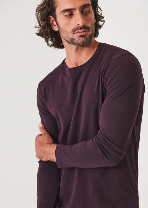 PATRICK ASSARAF PIMA COTTON STRETCH LONG SLEEVE T-SHIRT 99A08CL