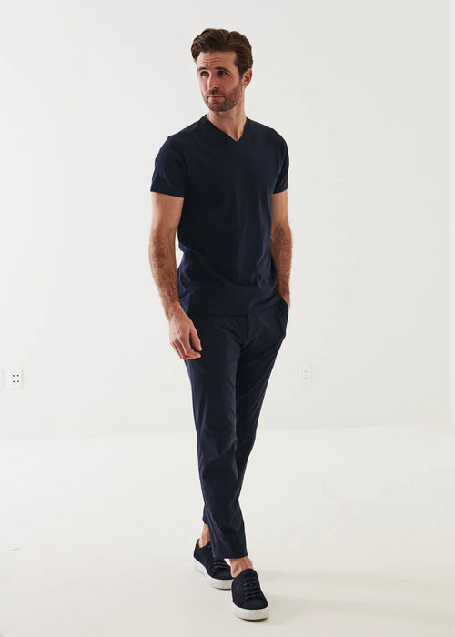 PATRICK ASSARAF PIMA COTTON STRETCH V-NECK T-SHIRT