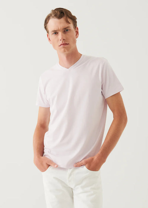 PATRICK ASSARAF PIMA COTTON V-NECK T-SHIRT