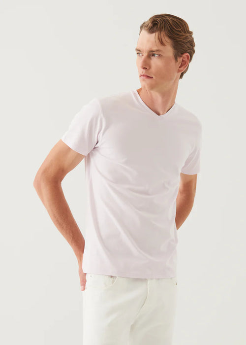PATRICK ASSARAF PIMA COTTON V-NECK T-SHIRT