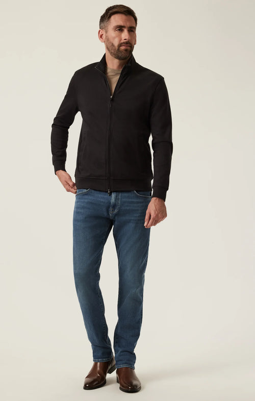 34 HERITAGE HIGH NECK ZIP-UP SWEATER
