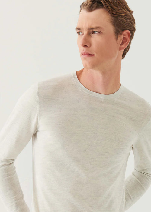 PATRICK ASSARAF COTTON CUPRO CREWNECK
