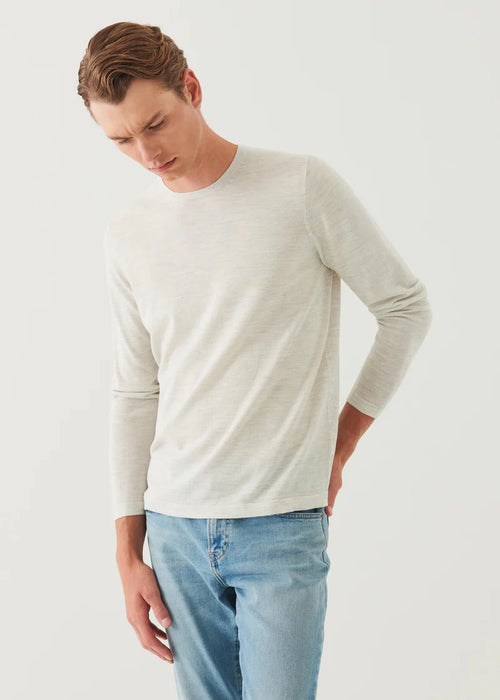 PATRICK ASSARAF COTTON CUPRO CREWNECK