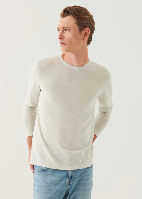 PATRICK ASSARAF COTTON CUPRO CREWNECK