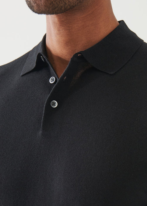 PATRICK ASSARAF COTTON CUPRO BUTTON POLO