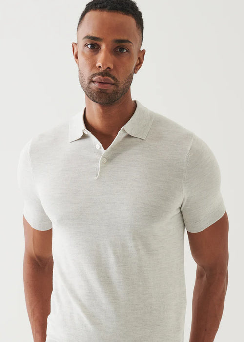 PATRICK ASSARAF COTTON CUPRO BUTTON POLO