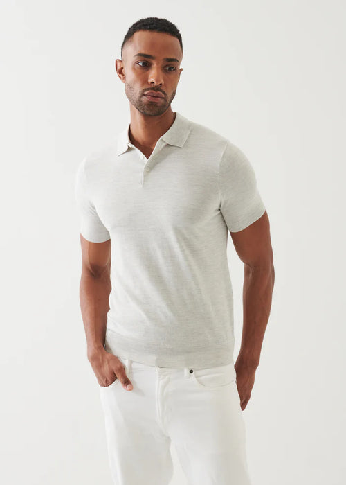 PATRICK ASSARAF COTTON CUPRO BUTTON POLO