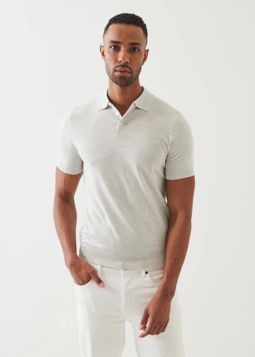 PATRICK ASSARAF COTTON CUPRO BUTTON POLO