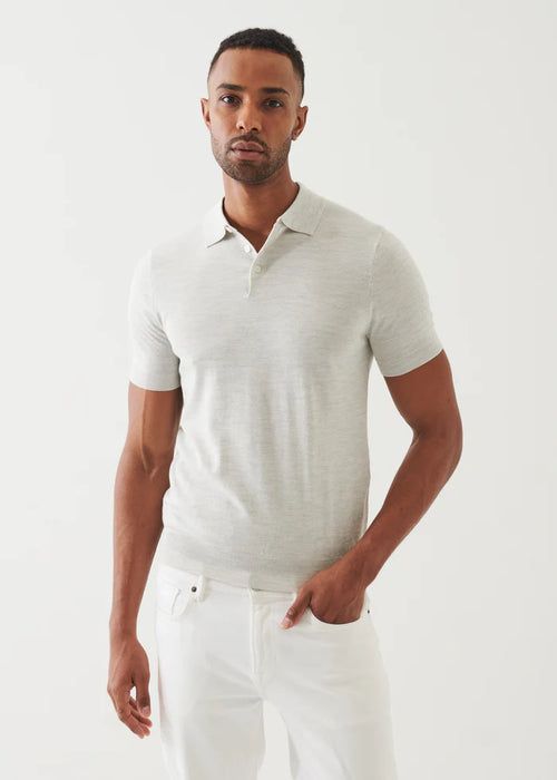 PATRICK ASSARAF COTTON CUPRO BUTTON POLO