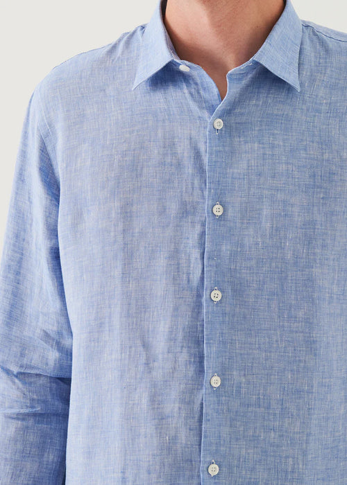 PATRICK ASSARAF LINEN CHAMBRAY SHIRT