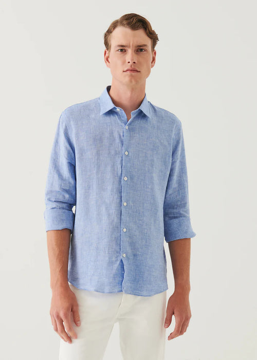 PATRICK ASSARAF LINEN CHAMBRAY SHIRT