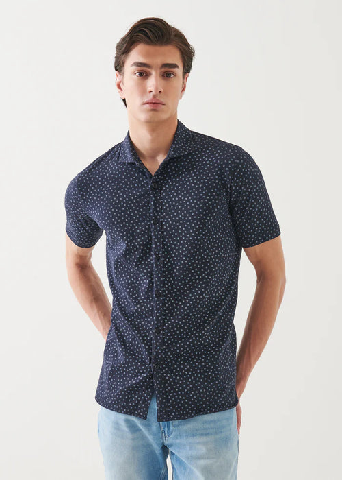 PATRICK ASSARAF PIMA COTTON PRINTED SHIRT