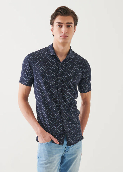 PATRICK ASSARAF PIMA COTTON PRINTED SHIRT
