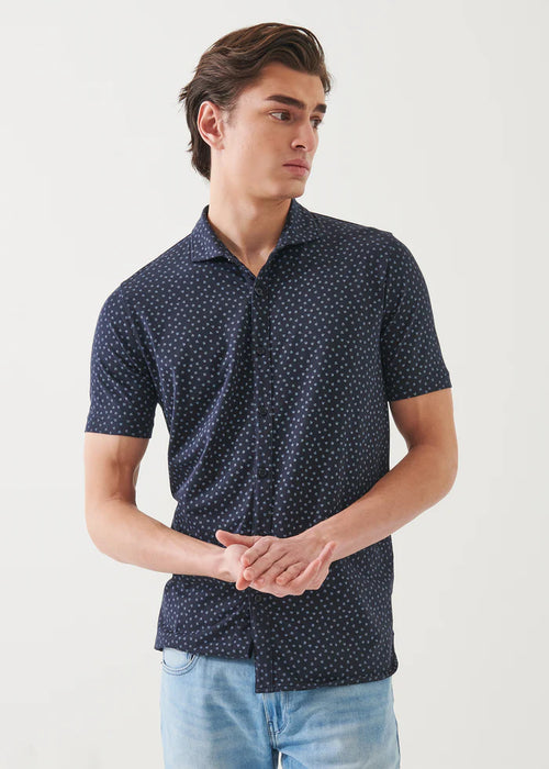 PATRICK ASSARAF PIMA COTTON PRINTED SHIRT