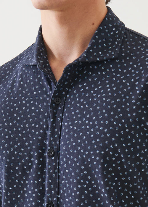PATRICK ASSARAF PIMA COTTON PRINTED SHIRT
