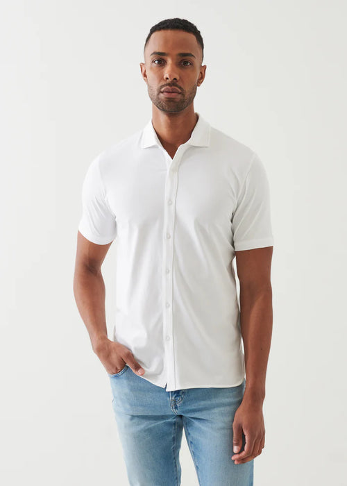 PATRICK ASSARAF PIMA COTTON STRETCH SHIRT