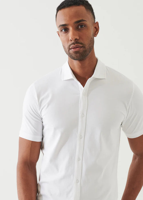 PATRICK ASSARAF PIMA COTTON STRETCH SHIRT