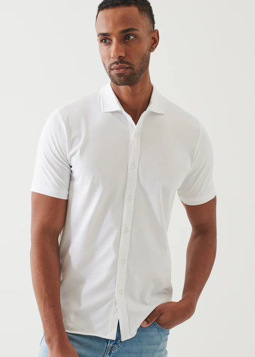 PATRICK ASSARAF PIMA COTTON STRETCH SHIRT