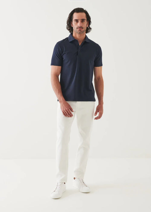 PATRICK ASSARAF PIMA COTTON BUTTON POLO