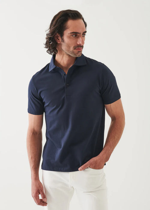 PATRICK ASSARAF PIMA COTTON BUTTON POLO