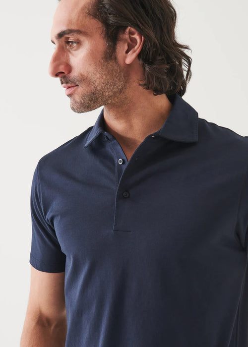 PATRICK ASSARAF PIMA COTTON BUTTON POLO