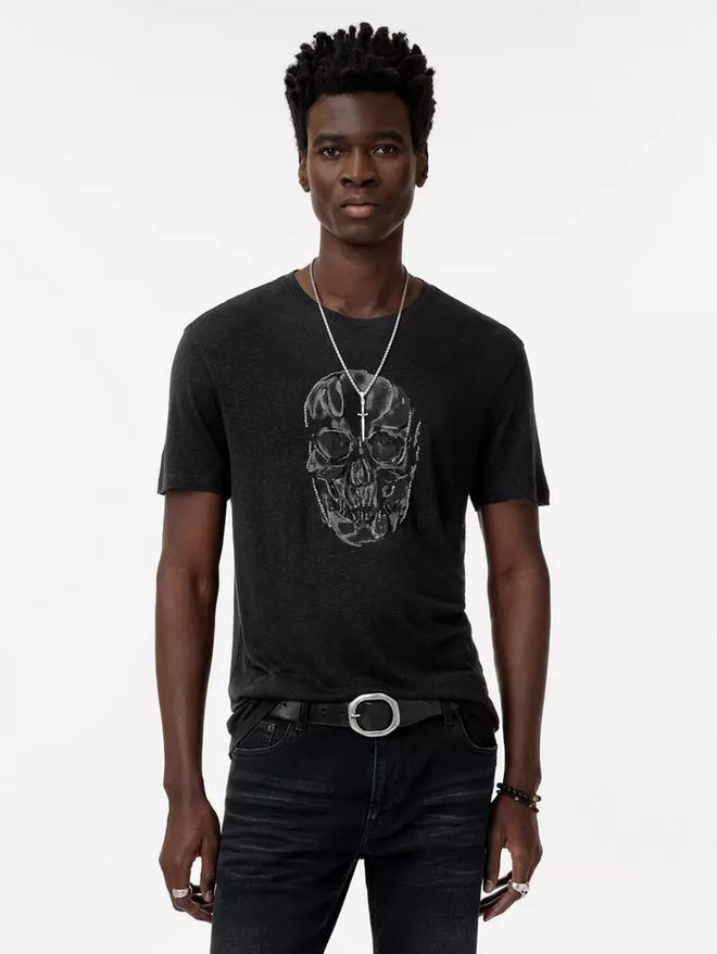 JOHN VARVATOS CHAIN SKULL TEE
