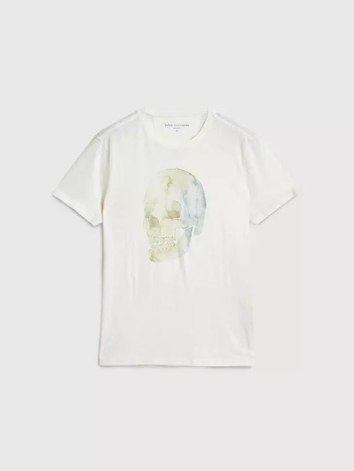 JOHN VARVATOS WATERCOLOR SKULL TEE