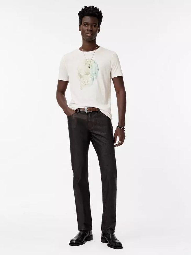 JOHN VARVATOS WATERCOLOR SKULL TEE