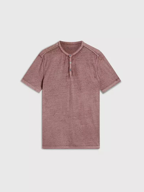 JOHN VARVATOS S/S HENLEY BURNOUT