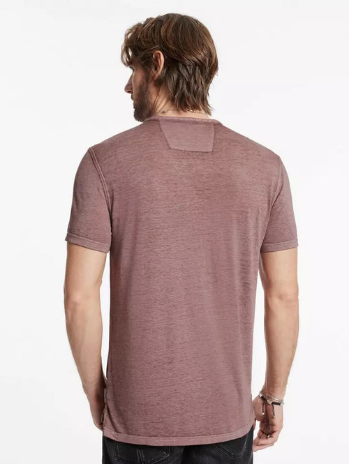 JOHN VARVATOS S/S HENLEY BURNOUT