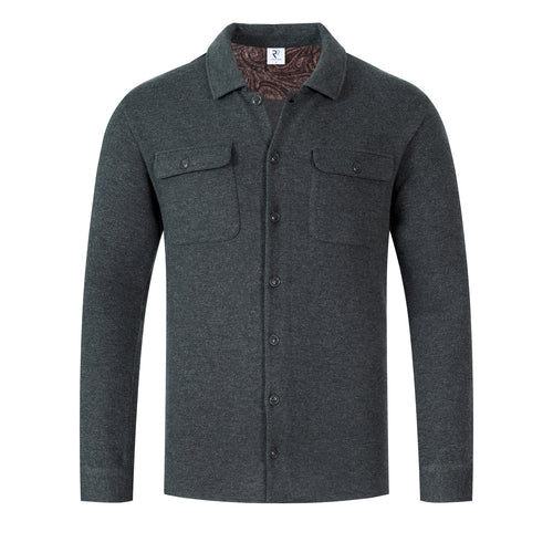 R2 AMSTERDAM WOOL BLEND KNITTED OVERSHIRT