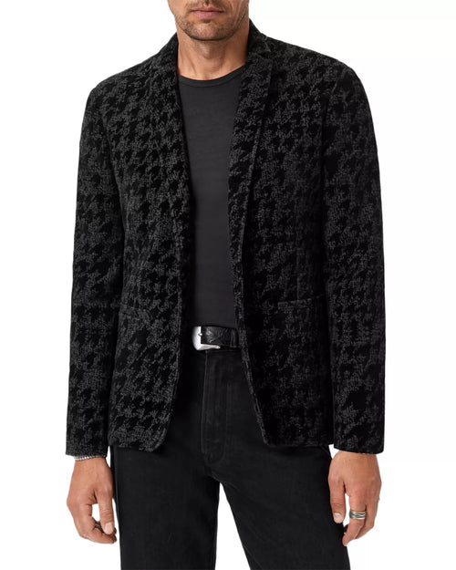 JOHN VARVATOS KAL HOUNDSTOOTH KNIT BLAZER
