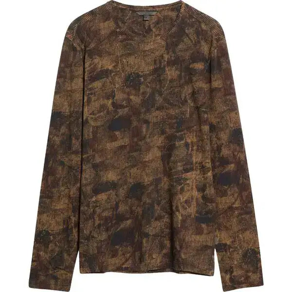John Varvatos Pearson LS Printed Texture Crew