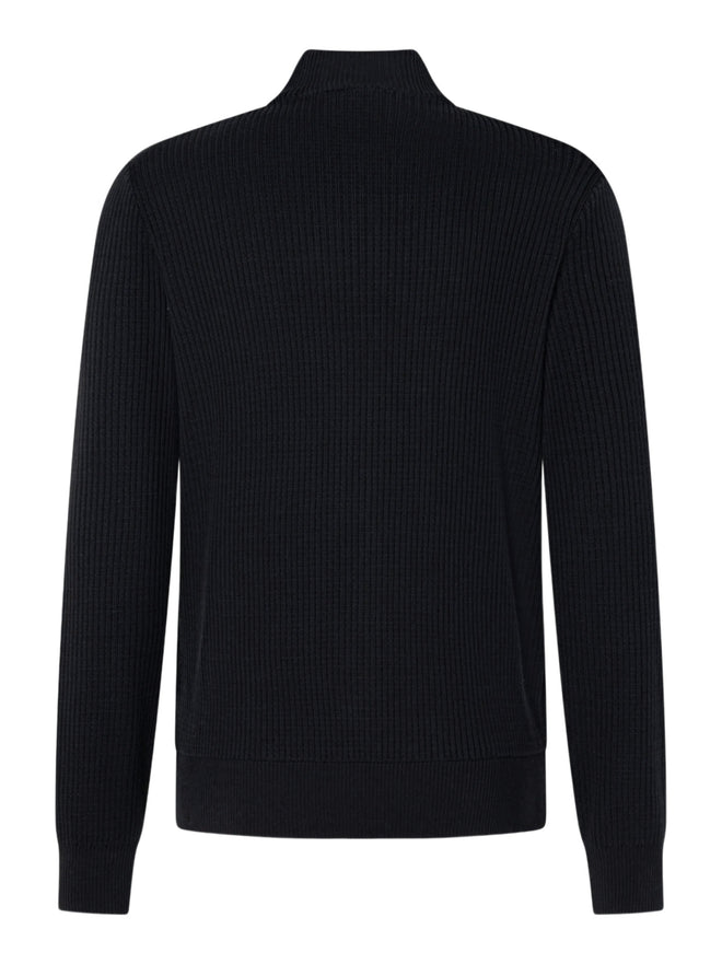 Joop Ribbed Full-Zip Cardigan