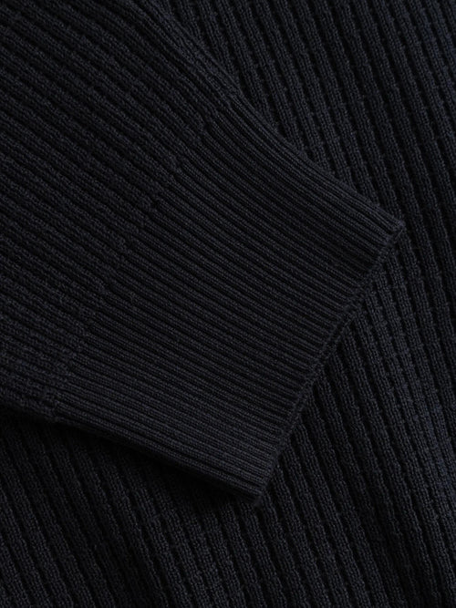 Joop Ribbed Full-Zip Cardigan