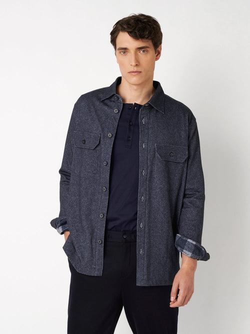Desoto Navy Twill Casual Shacket