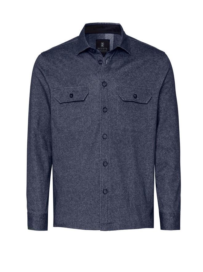 Desoto Navy Twill Casual Shacket