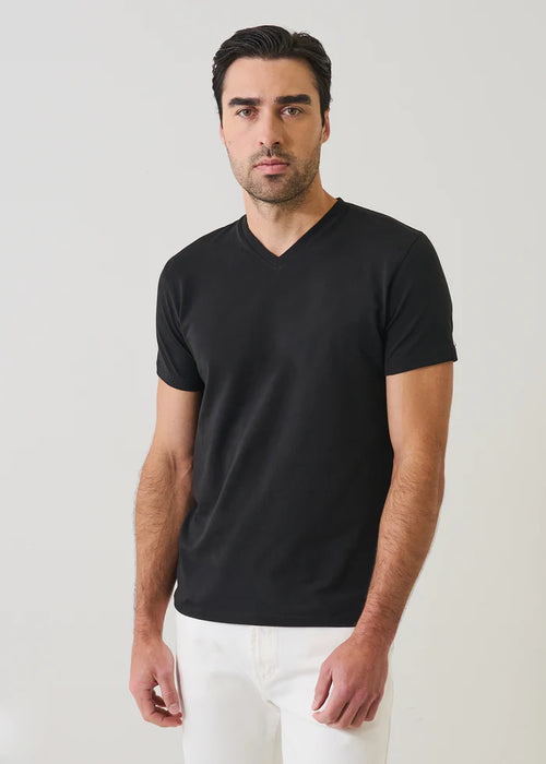 PATRICK ASSARAF STRETCH V-NECK T-SHIRT