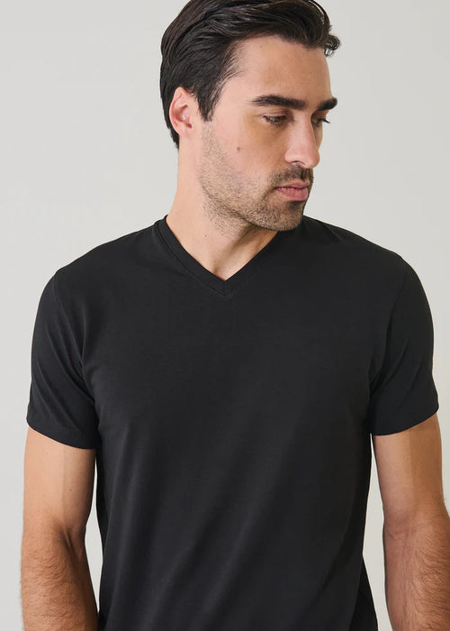 PATRICK ASSARAF STRETCH V-NECK T-SHIRT