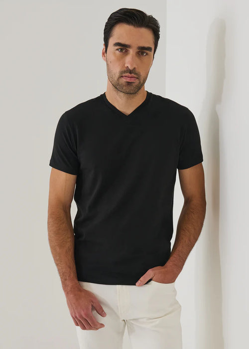 PATRICK ASSARAF STRETCH V-NECK T-SHIRT