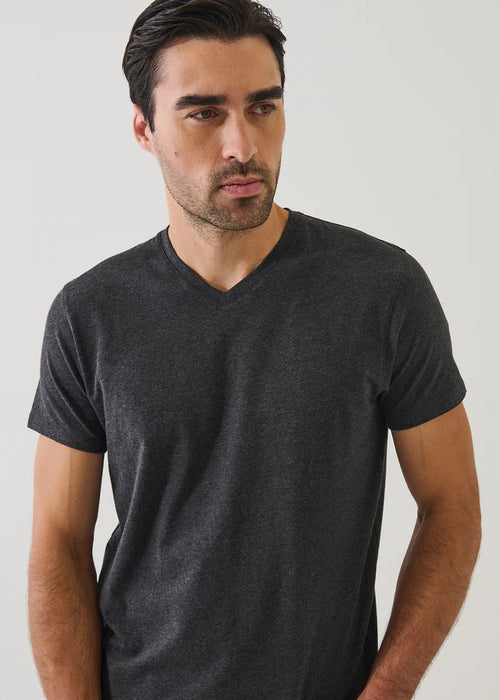PATRICK ASSARAF STRETCH V-NECK T-SHIRT