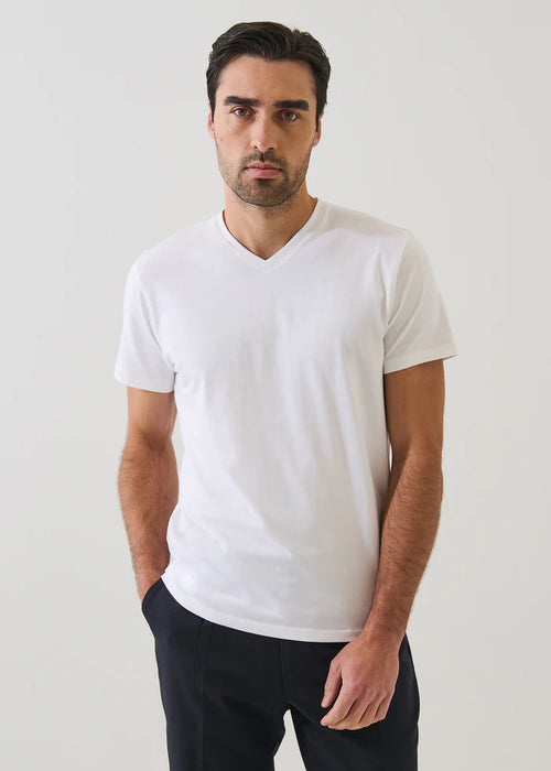 PATRICK ASSARAF STRETCH V-NECK T-SHIRT