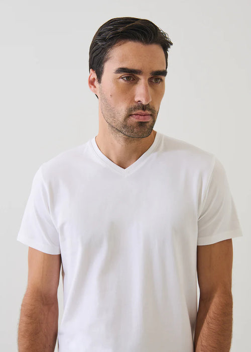 PATRICK ASSARAF STRETCH V-NECK T-SHIRT