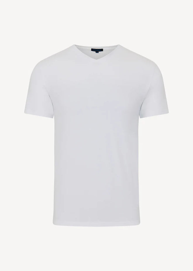 PATRICK ASSARAF STRETCH V-NECK T-SHIRT