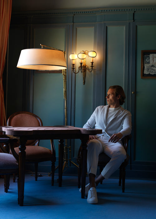 Patrick Assaraf Herringbone Cotton Knit Blazer