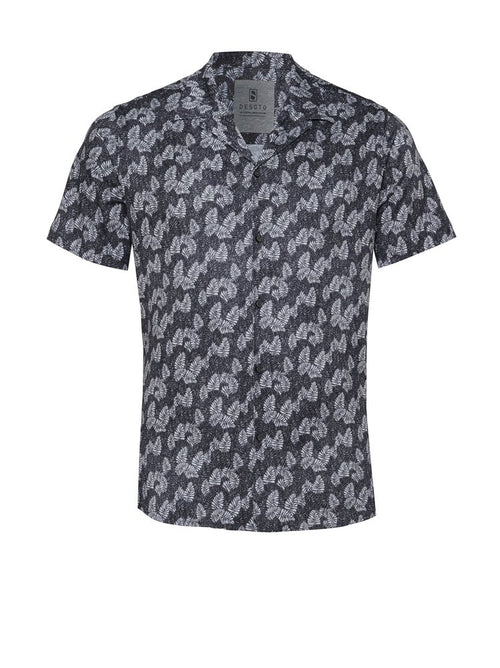Desoto Camp Collar Leaf Short Sleeve Shirt