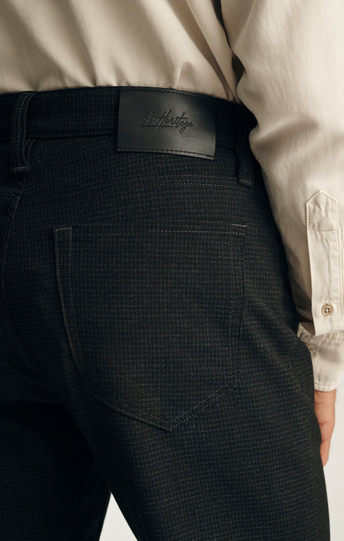 34 Heritage Courage Straight Leg Pants In Charcoal Supreme Plaid